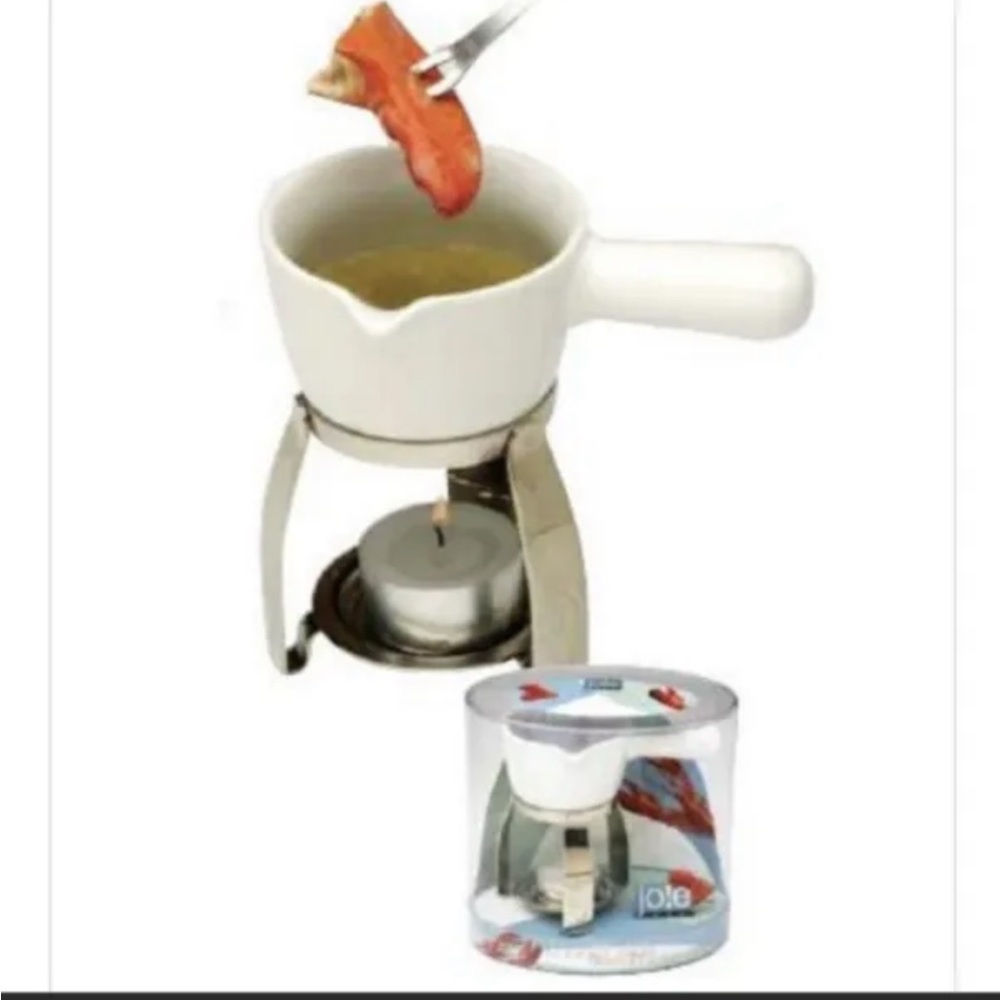 🤍 New Jo!e Joie BUTTER WARMER 4.5" Tea Light Warmer Gift chocolate LOBSTER TALES